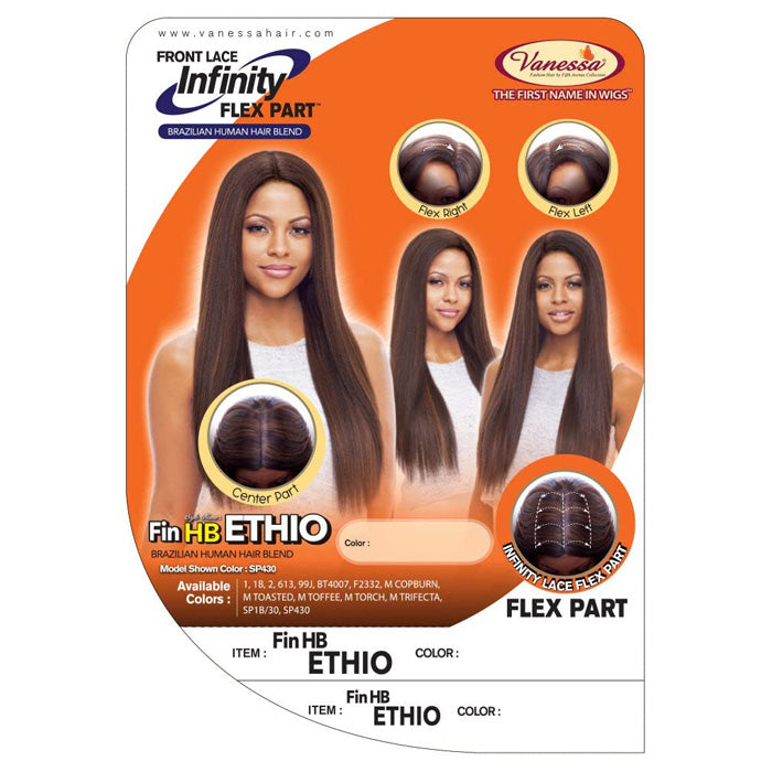 Vanessa Infinity Lace Front Flex Part Brazilian Human Hair Blend Wig FIN HB ETHIO