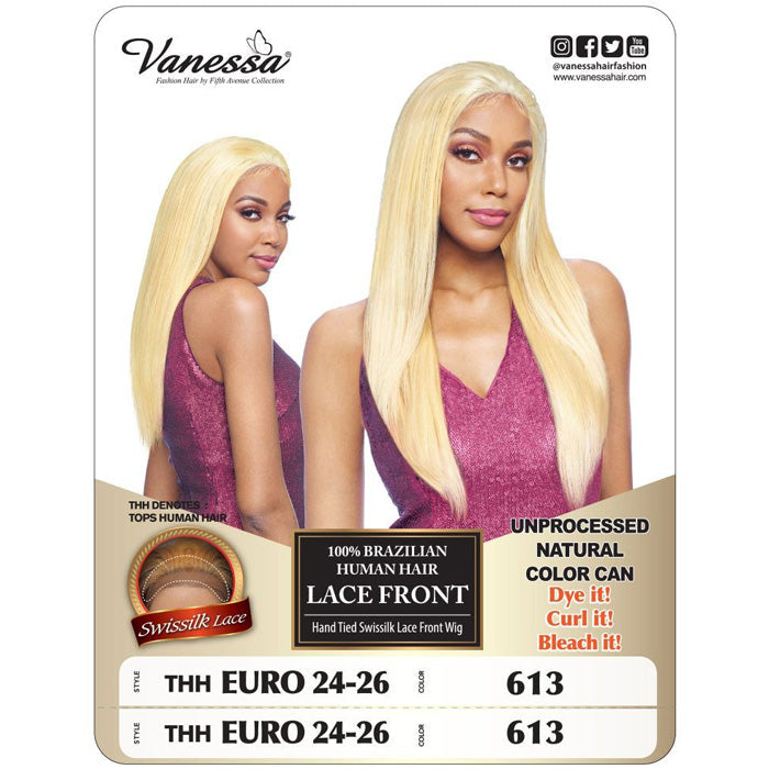 Vanessa 100% Unprocessed Human Hair Swissilk Lace Front Wig - THH EURO 24-26