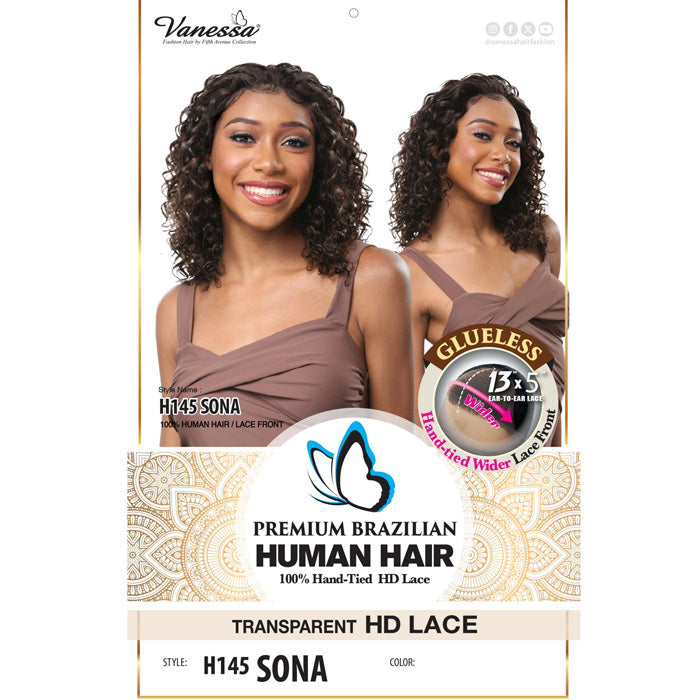 Vanessa Premium Brazilian Human Hair Glueless Hand-Tied 13x5 HD Lace Front Wig - H145 SONA