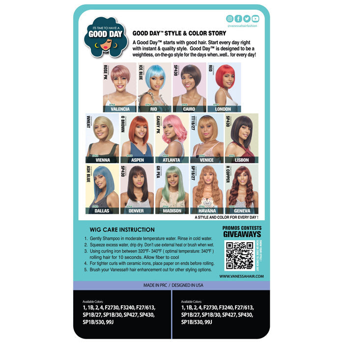 Vanessa Good Day Full Wig - HAVANA