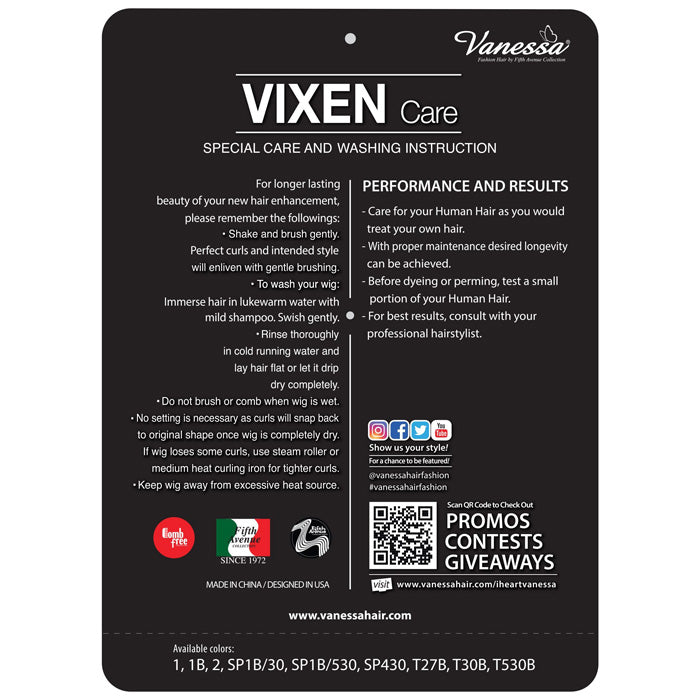 Vanessa Vixen Human Hair Wig - HH RAHA