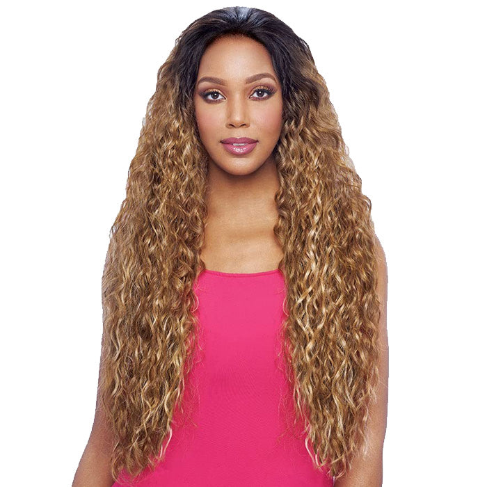 Vanessa Honey Brazilian Human Hair Blend Swissilk Lace Front Wig - THB JAMEIS 35