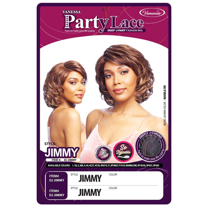 Vanessa Party Lace Deep J-Part Fashion Wig - JIMMY