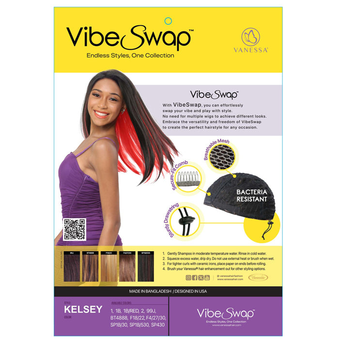 Vanessa Vibe Swap Half Wig - KELSEY