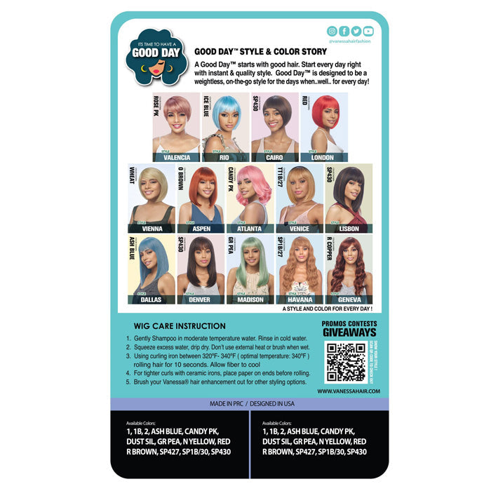 Vanessa Good Day Full Wig - LONDON