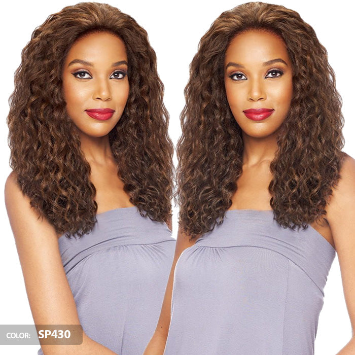 Vanessa Honey-5 Brazilian Human Hair Blend 5" x 5" Swissilk Lace Front Wig T5HB MORGA
