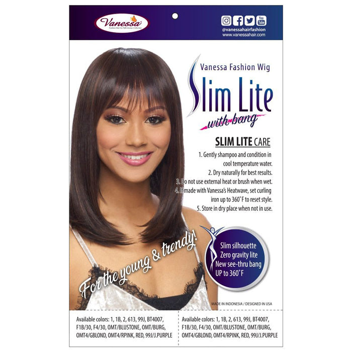 Vanessa Slim Lite with Bang Full Wig - SLB ONE