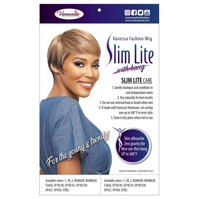 Vanessa Slim Lite with Bang Fashion Full Wig - SLB SIX