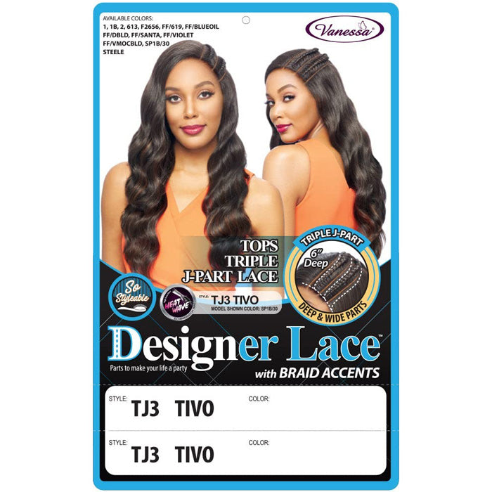 Vanessa Human Hair Blend Designer Lace Front Wig - TJ3 TIVO
