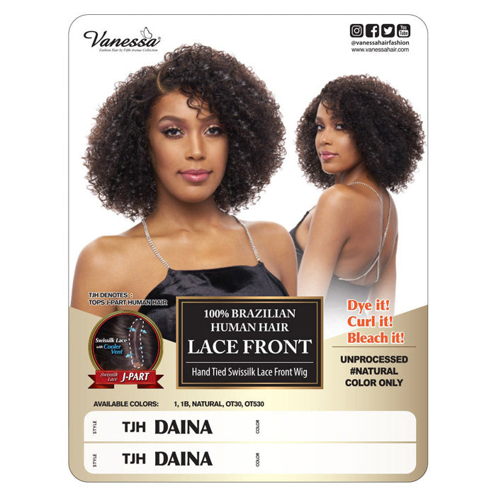 Vanessa 100% Unprocessed Human Hair Swissilk Lace Front Wig - TJH DAINA
