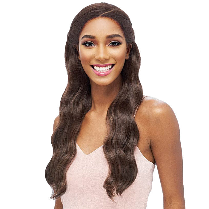Vanessa Tops Middle Reverse C-Part Swissilk Lace Front Wig - TOUEI