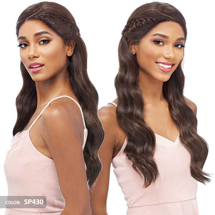 Vanessa Tops Middle Reverse C-Part Swissilk Lace Front Wig - TOUEI