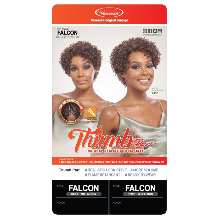 Vanessa Thumb Part Wig - FALCON