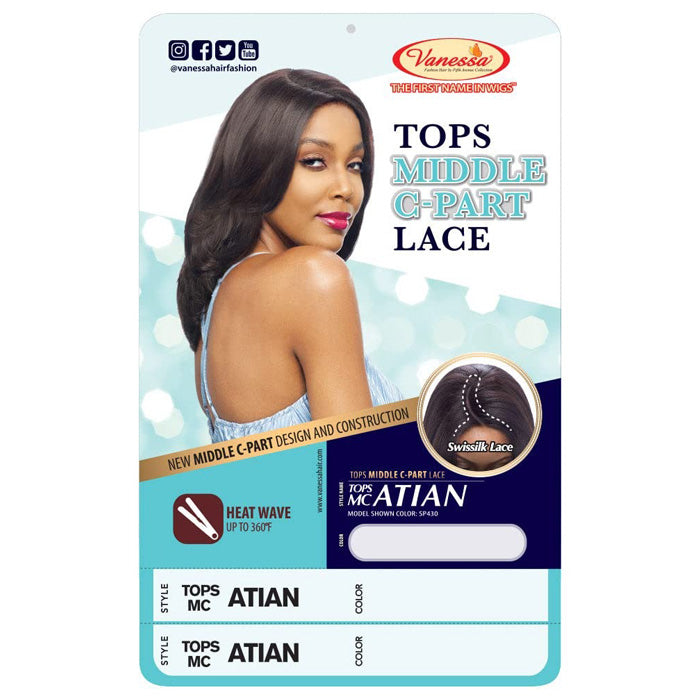 Vanessa Tops Middle C-Side Part Swissilk Lace Front Wig - TOPS MC ATIAN