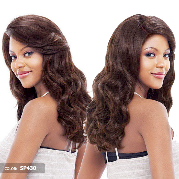 Vanessa Honey C Brazilian Human Hair Blend Swiss Lace Front Wig - TCHB VELENE