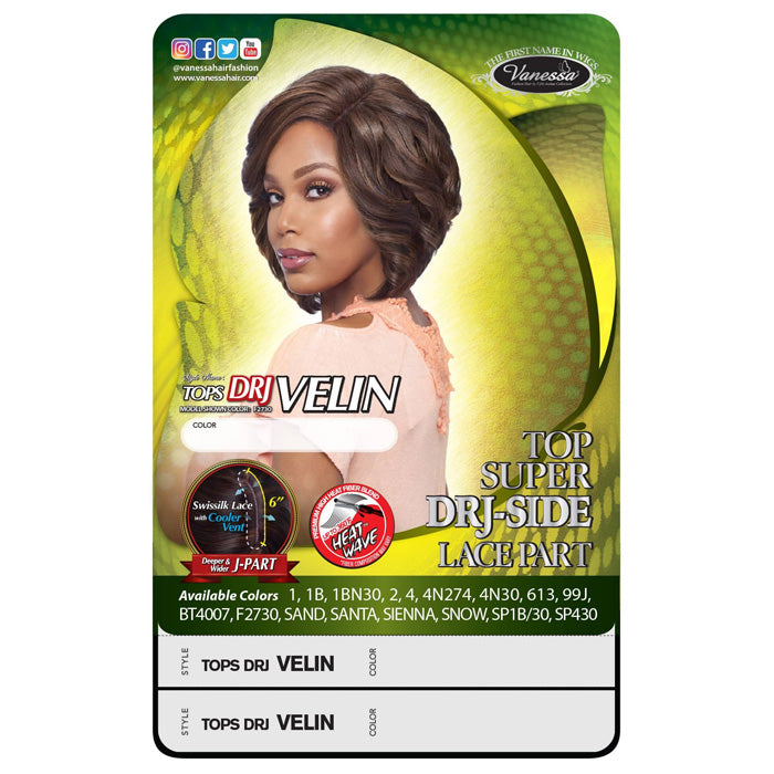 Vanessa Top Super DRJ-Side Lace Part Swissilk Front Wig - TOPS DRJ VELIN