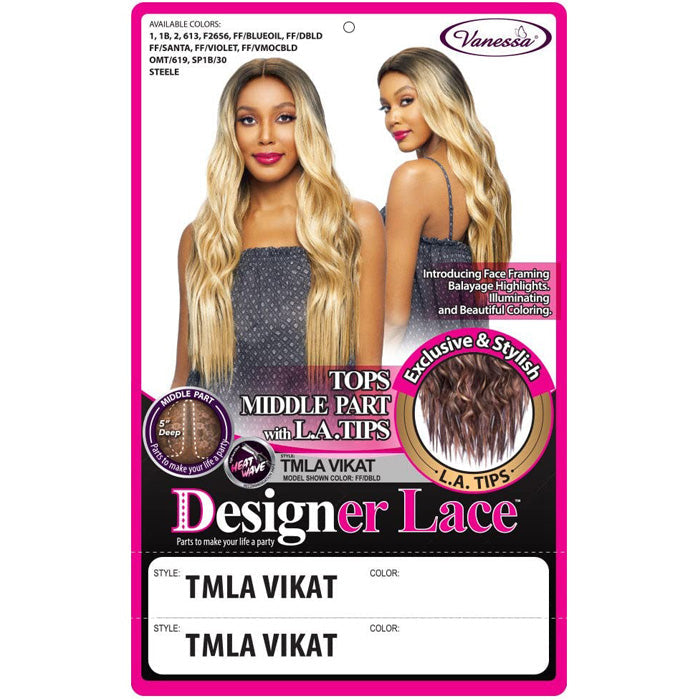 Vanessa Designer Lace Tops Middle 5" Deep Lace Wig - TMLA VIKAT