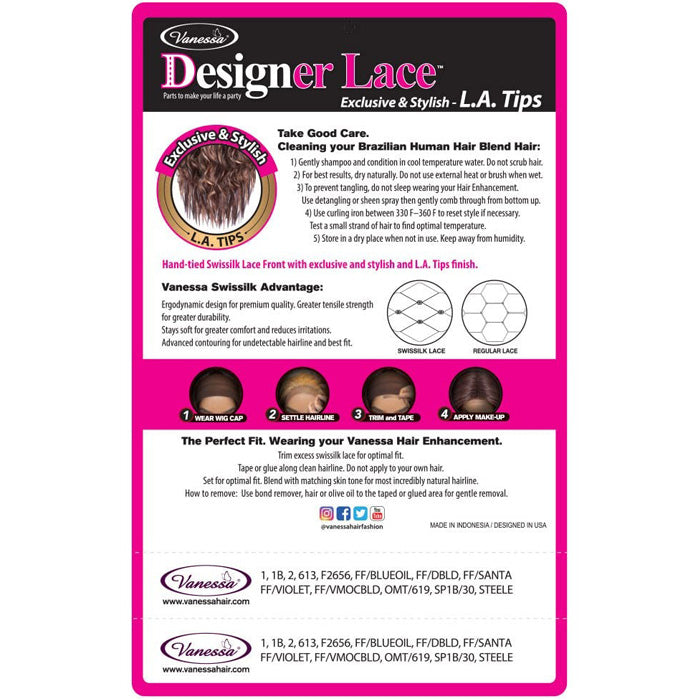 Vanessa Designer Lace Tops Middle 5" Deep Lace Wig - TMLA VIKAT