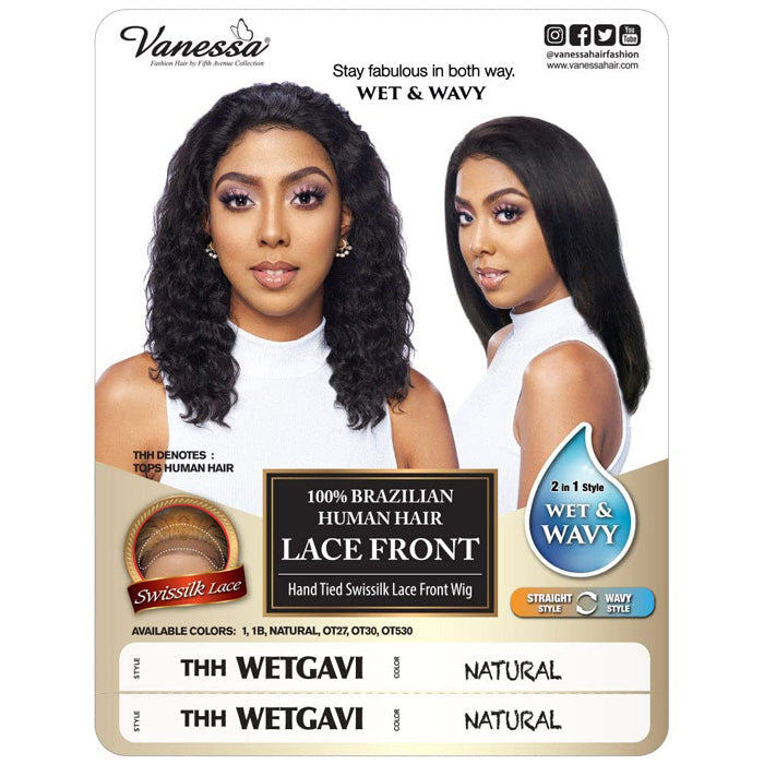 Vanessa 100% Unprocessed Human Hair Swissilk Lace Front Wig - WETGAVI