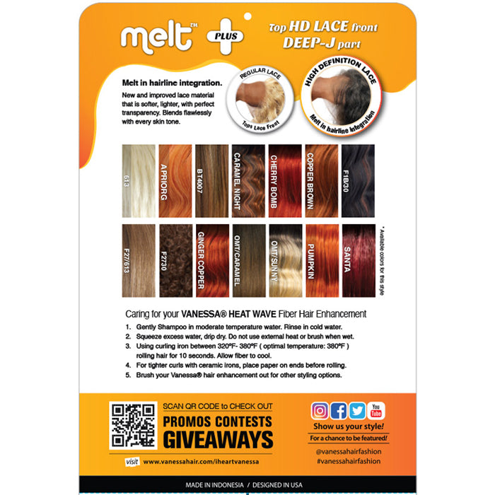 Vanessa Melt Deep J-Part HD Lace Front Wig - AILYN