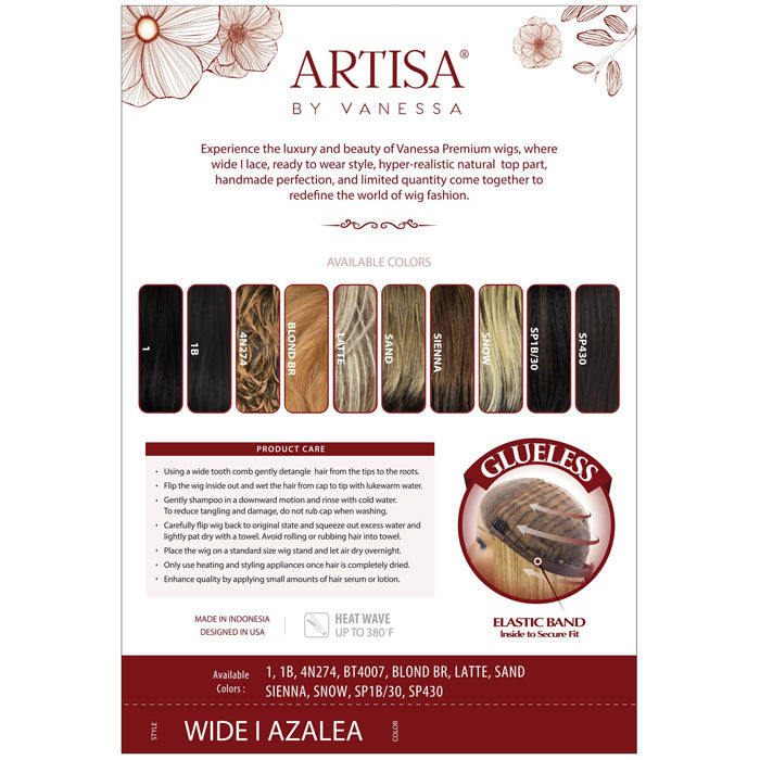 Vanessa Artisa Premium Glueless HD Lace Front Wig - WIDE I AZALEA