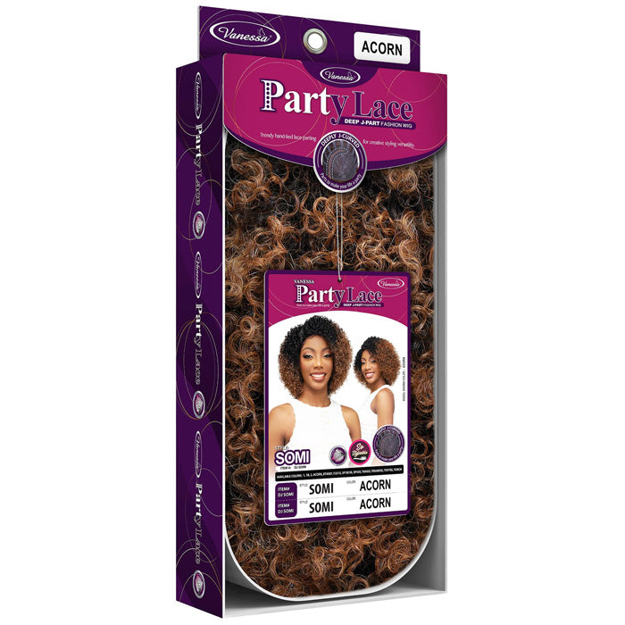 Vanessa Party Lace Synthetic Deep J-Curved HD Lace Part Wig - DJ SOMI