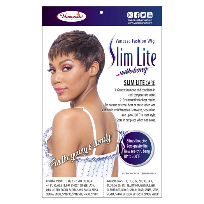 Vanessa Slim Lite with Bang Full Wig - SLB THREE