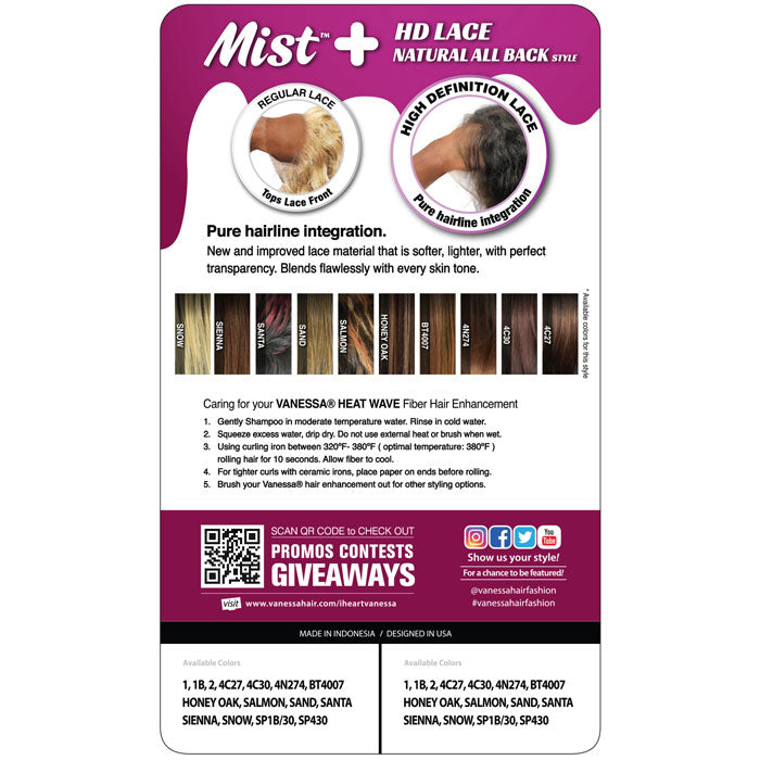 Vanessa Mist HD Lace Front Wig - PAYTON