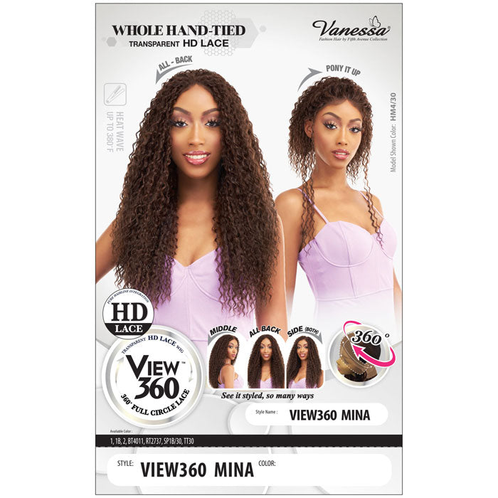 Vanessa View 360 Whole Hand-Tied HD Lace Around Wig - VIEW360 MINA
