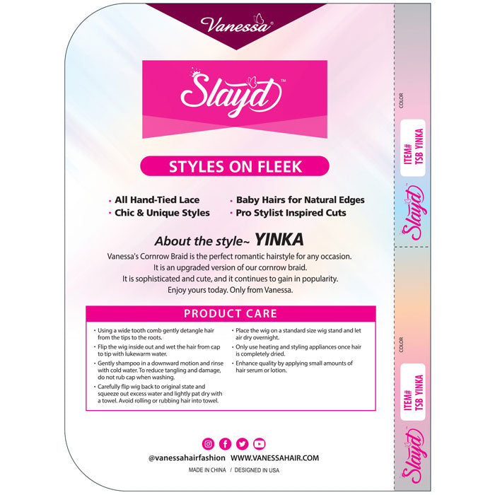 Vanessa Slayd Synthetic Hair Braid Lace Front Wig - TSB YINKA