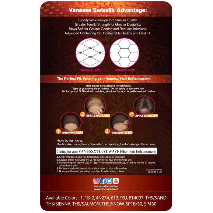 Vanessa Top Super RC-Side Lace Part Swissilk Wig - TOPS RC FLUDDY