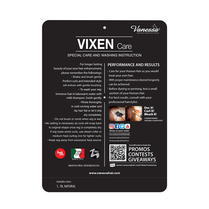 Vanessa 100% Human Hair Vixen Full Wig - HH FALCONY