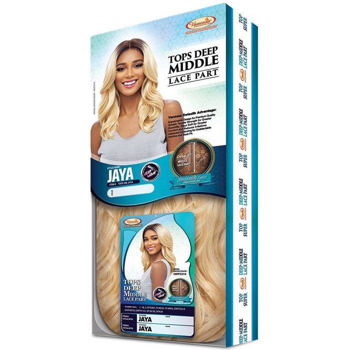 Vanessa Top Deep Middle Lace Part Swissilk Lace Front Wig - TOPS DM JAYA