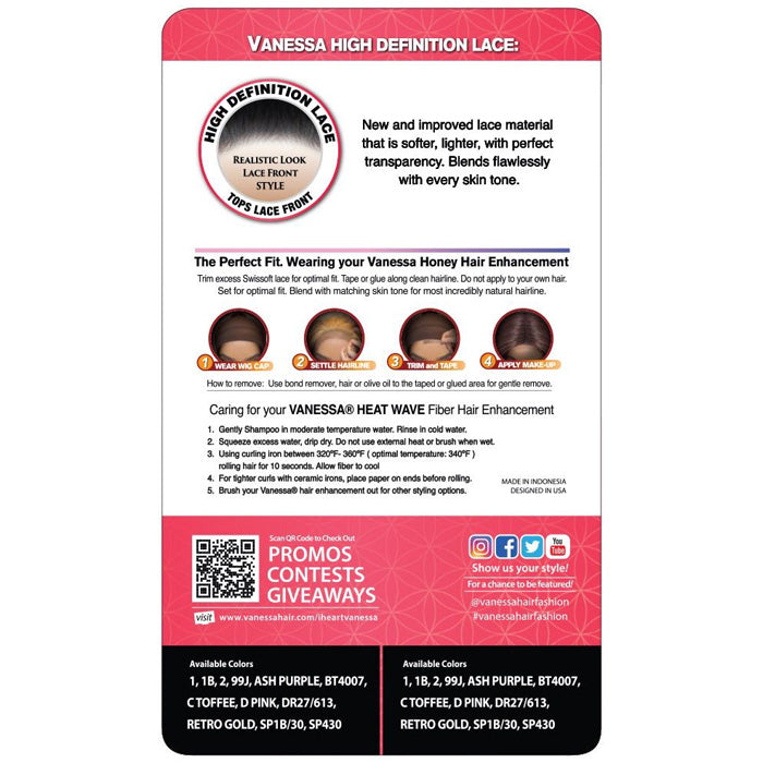 Vanessa Tops I-Part HD Lace Front Wig - KIMBERLY