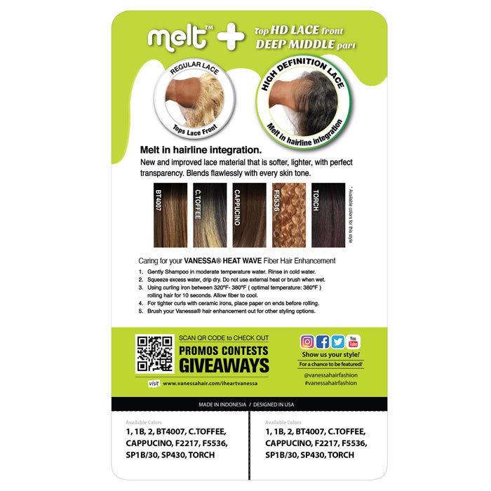 Vanessa Synthetic MeltPlus HD Lace Wig - BROOKLYN