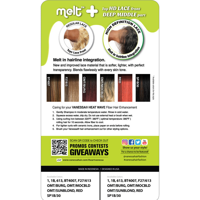 Vanessa Synthetic HD Lace Part Wig - MELT DELCY