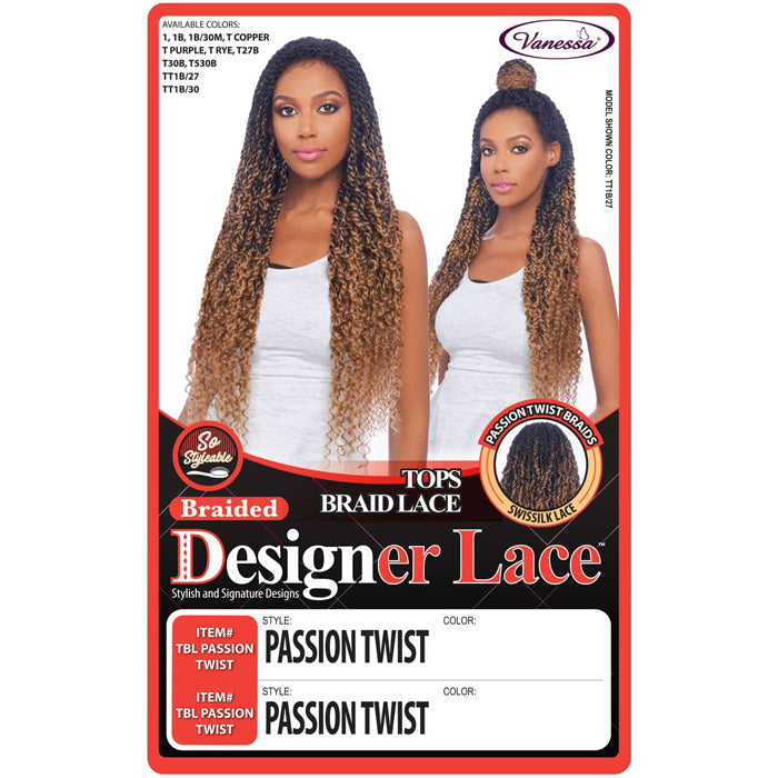 Vanessa Designer Lace Tops Synthetic Braid Lace Front Wig - TBL PASSION TWIST