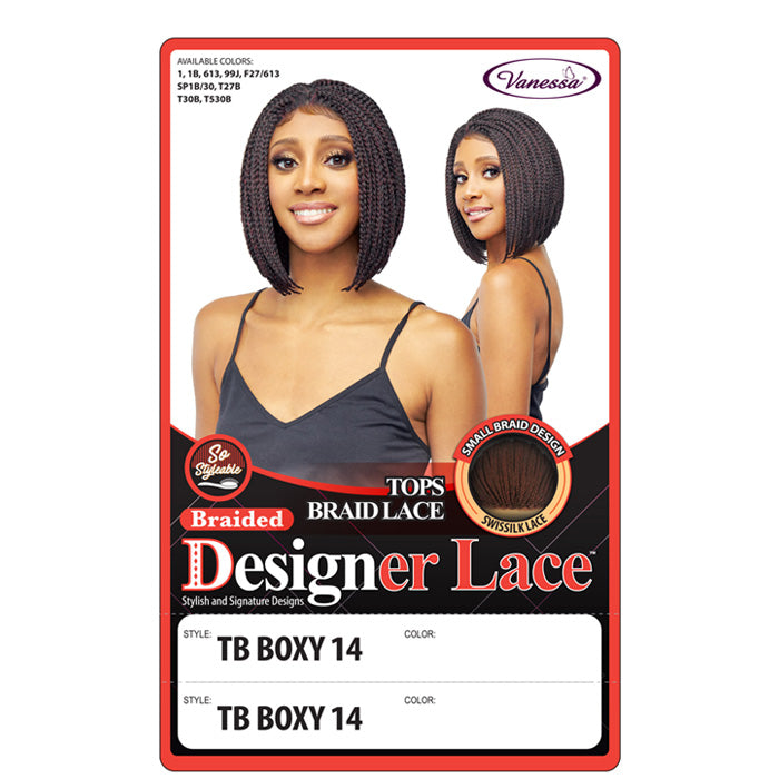 Vanessa Designer Lace Braided Swissilk Lace Front Wig - TB BOXY 14
