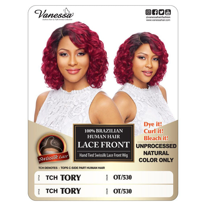 Vanessa 100% Brazilian Human Hair Swissilk Lace Front Wig - TCH TORY
