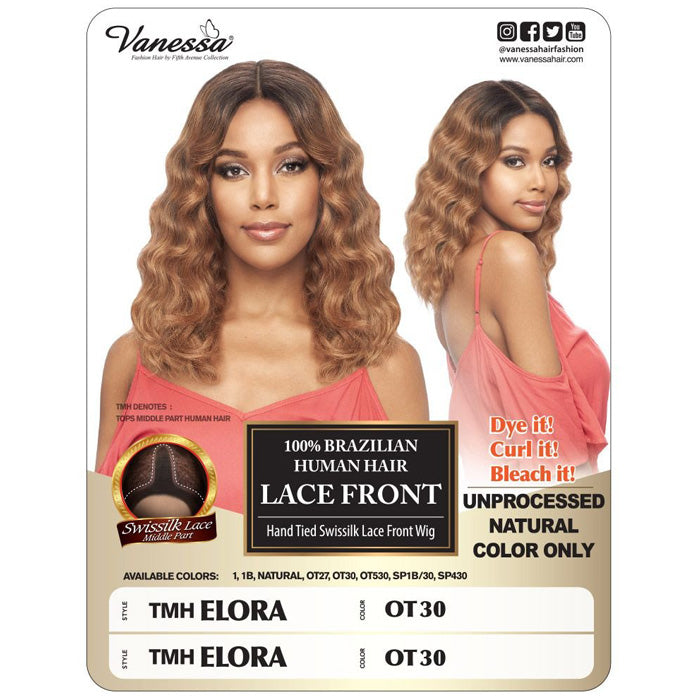 Vanessa 100% Brazilian Human Hair Swissilk Lace Front Wig - TMH ELORA
