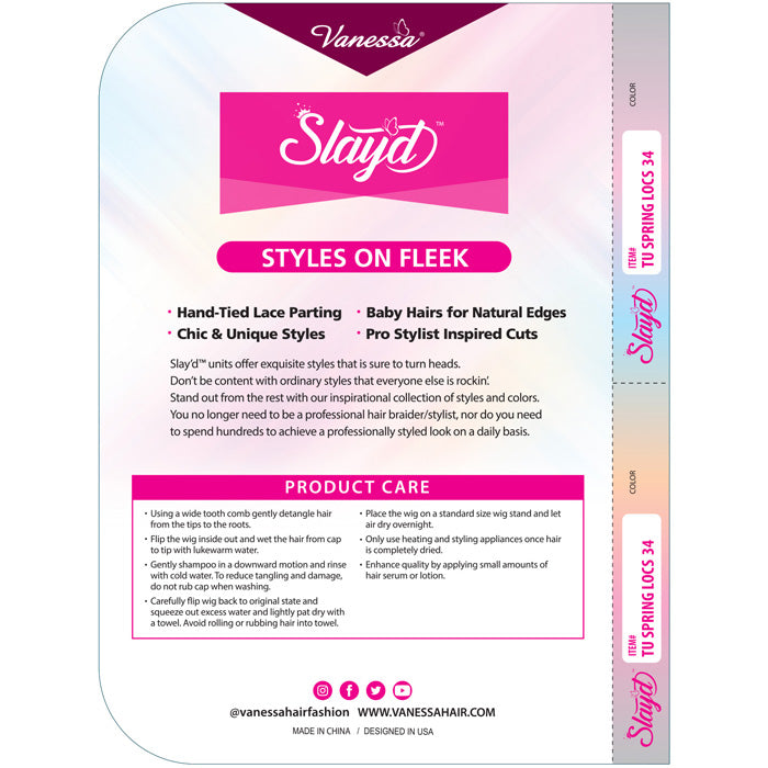 Vanessa Slayd Braided Lace Part Wig - TU SPRING LOCS 34