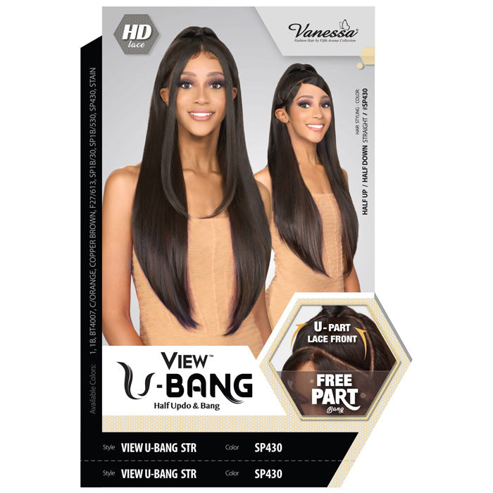 Vanessa View Glueless U-Part HD Lace Front Wig - VIEW U-BANG STR