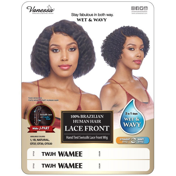 Vanessa 100% Brazilian Human Hair Swissilk Lace Front Wig TWJH WAMEE