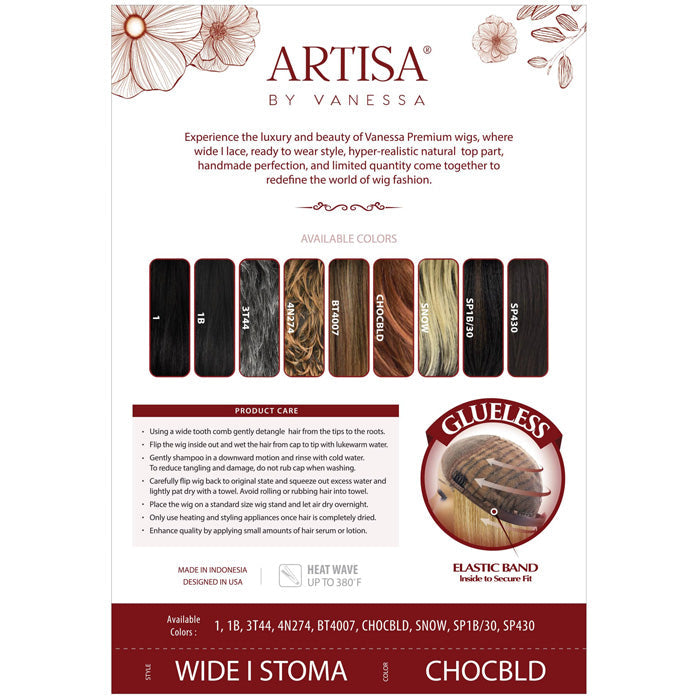 Vanessa Artisa Glueless Lace Front Wig - WIDE I STOMA