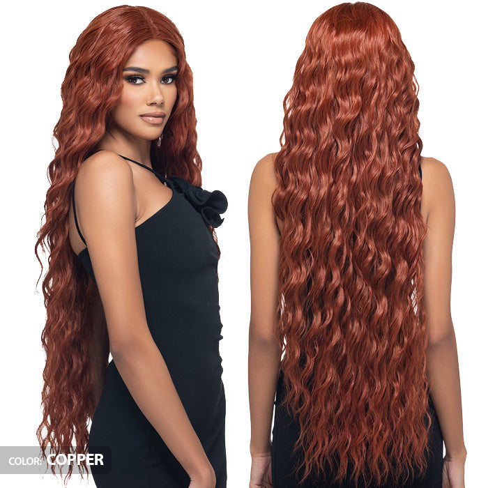 Vivica Fox Wanna Bee Human Hair Blend 5" Deep HD Lace Front Wig - WNB-3