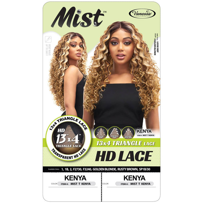 Vanessa Mist Synthetic Hair 13X4 Triangle HD Lace Wig - KENYA