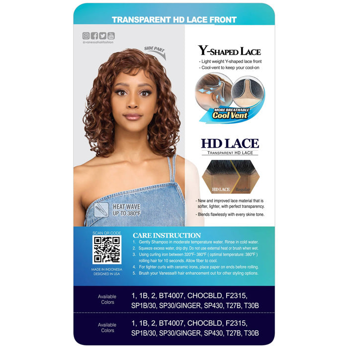 Vanessa Top Lace Synthetic Hair HD Lace Front Wig - TRY DESSY