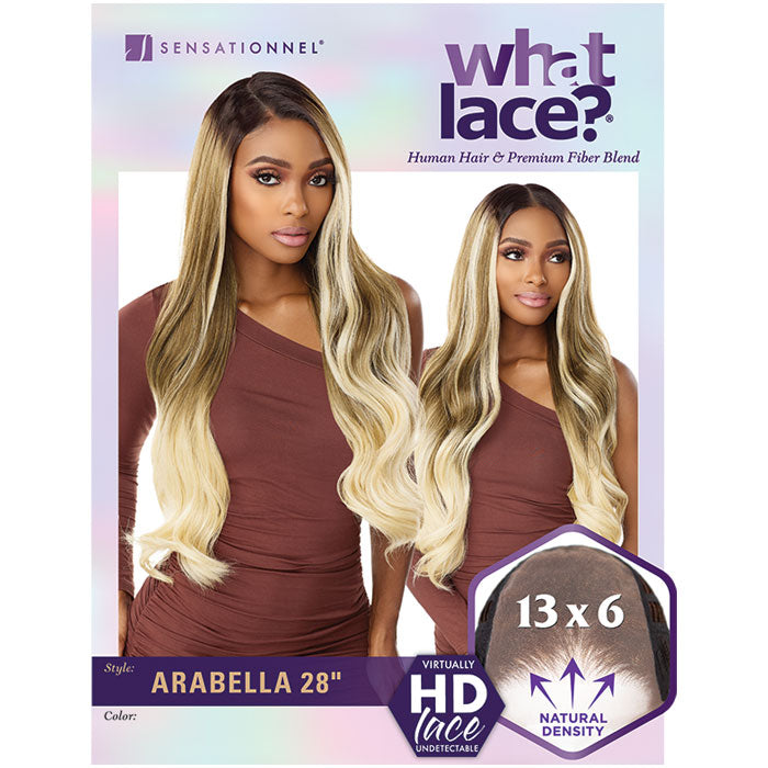 Sensationnel What Lace Human Hair Blend 13x6 HD Lace Front Wig - ARABELLA 28"