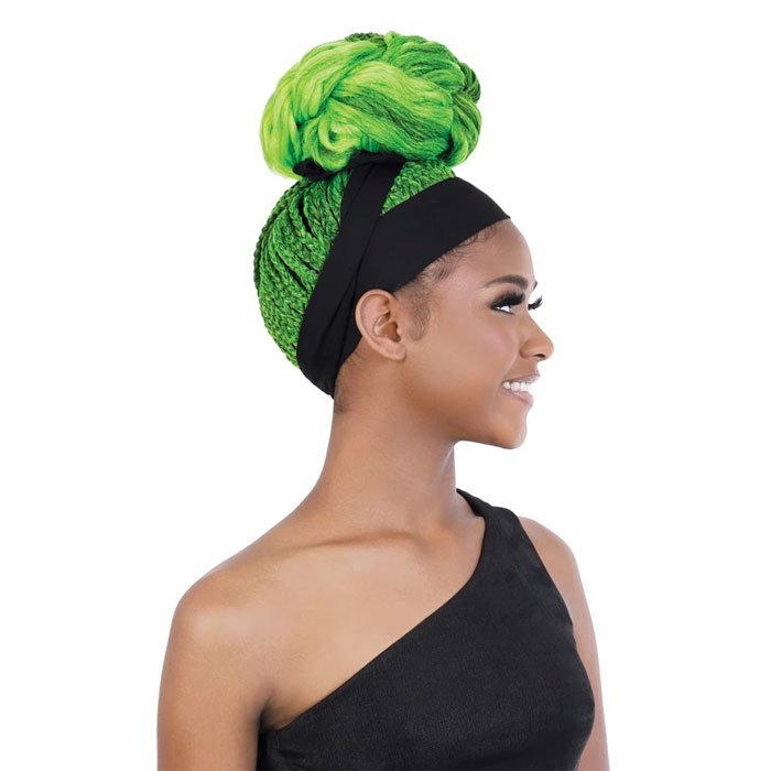 Seduction Quick Wrap with Headband Wig - BOX BRAID with CURLY ENDS 30", 36"