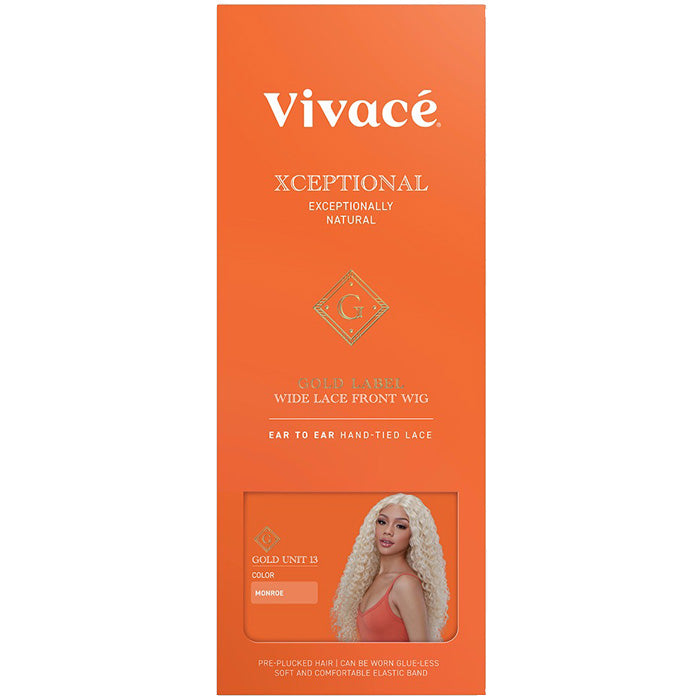 Vivace Xceptional Gold Label Wide Glueless Synthetic Curly HD Lace Front Wig - GOLD UNIT 13